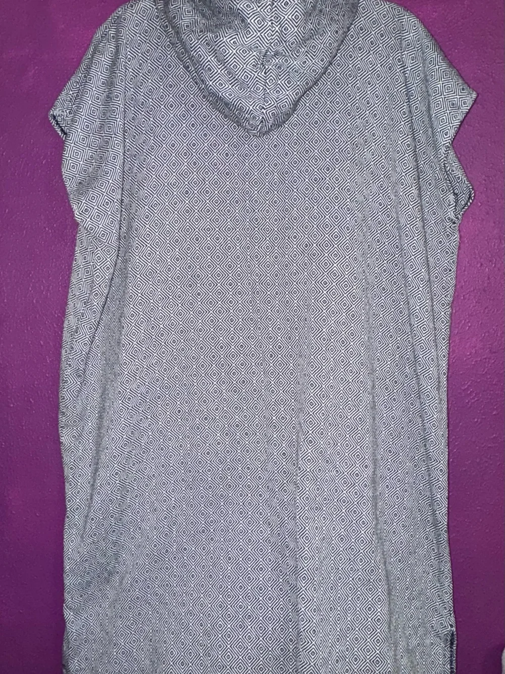 Westpath Women's Surf/Beach Hoodie XL Gray Black Geometric Knit Pocket